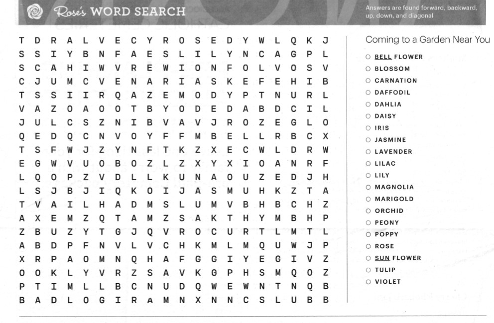 Gardener’s Crossword – TUTORING YOU